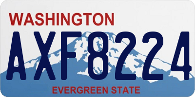 WA license plate AXF8224