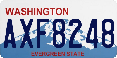WA license plate AXF8248