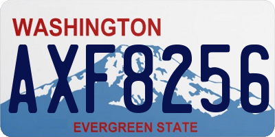 WA license plate AXF8256