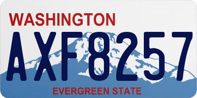 WA license plate AXF8257