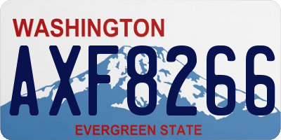 WA license plate AXF8266
