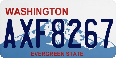 WA license plate AXF8267