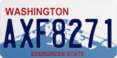 WA license plate AXF8271