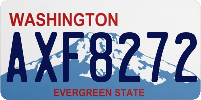 WA license plate AXF8272
