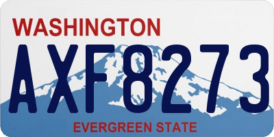 WA license plate AXF8273