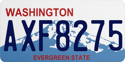 WA license plate AXF8275