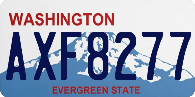 WA license plate AXF8277