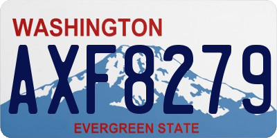 WA license plate AXF8279