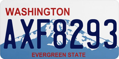 WA license plate AXF8293