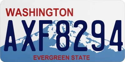 WA license plate AXF8294
