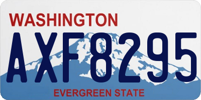 WA license plate AXF8295