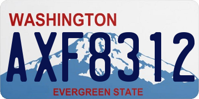 WA license plate AXF8312