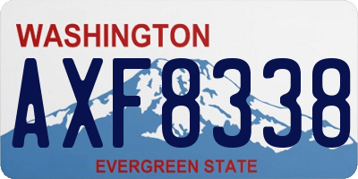 WA license plate AXF8338