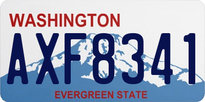 WA license plate AXF8341