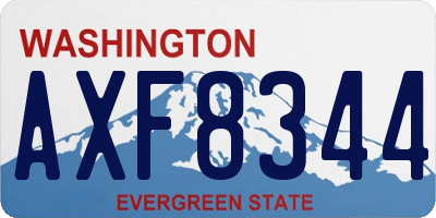 WA license plate AXF8344