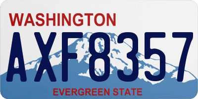 WA license plate AXF8357