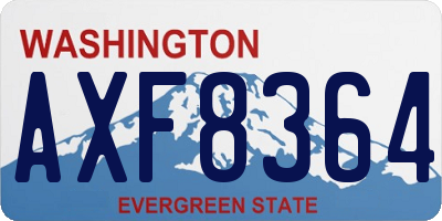WA license plate AXF8364