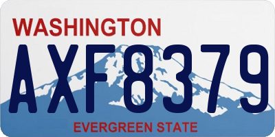 WA license plate AXF8379