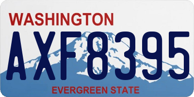 WA license plate AXF8395