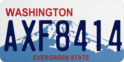 WA license plate AXF8414