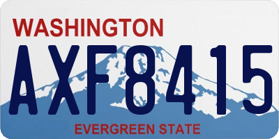 WA license plate AXF8415