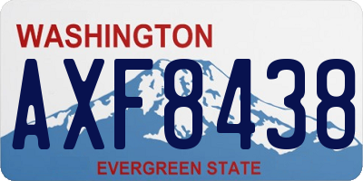 WA license plate AXF8438