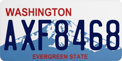 WA license plate AXF8468