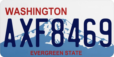 WA license plate AXF8469