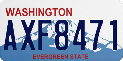 WA license plate AXF8471