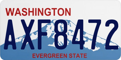 WA license plate AXF8472