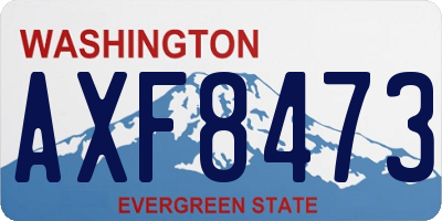 WA license plate AXF8473