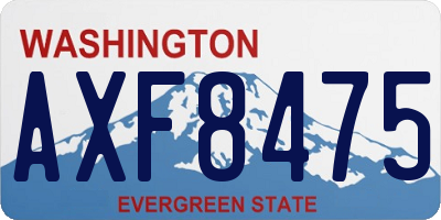 WA license plate AXF8475