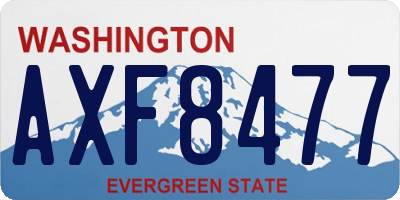 WA license plate AXF8477