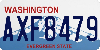 WA license plate AXF8479