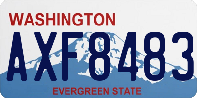 WA license plate AXF8483
