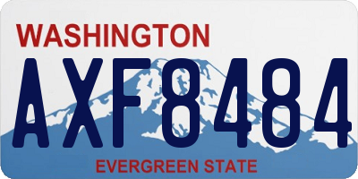 WA license plate AXF8484