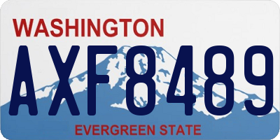 WA license plate AXF8489