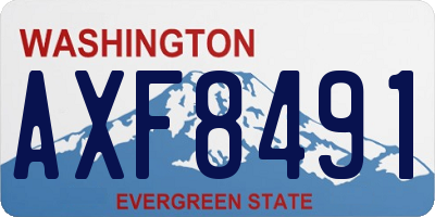 WA license plate AXF8491