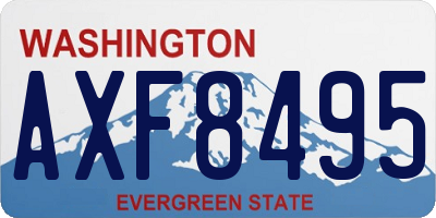 WA license plate AXF8495