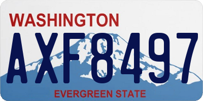 WA license plate AXF8497