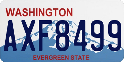 WA license plate AXF8499