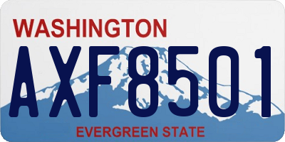 WA license plate AXF8501