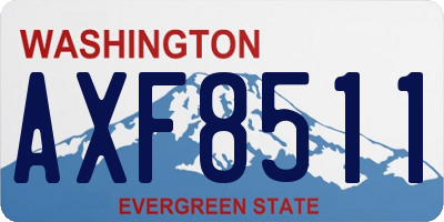 WA license plate AXF8511