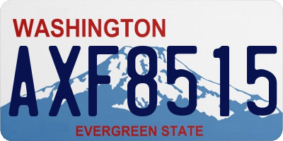 WA license plate AXF8515