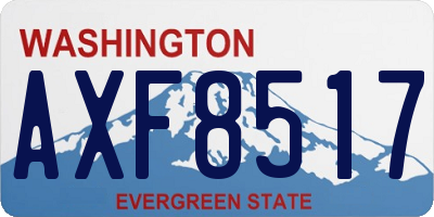 WA license plate AXF8517