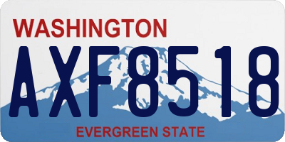 WA license plate AXF8518