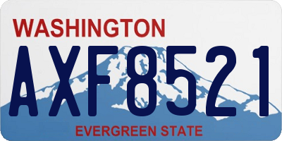 WA license plate AXF8521
