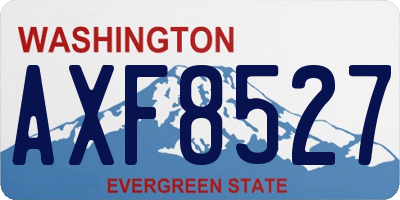 WA license plate AXF8527