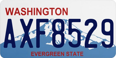 WA license plate AXF8529