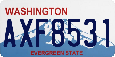 WA license plate AXF8531